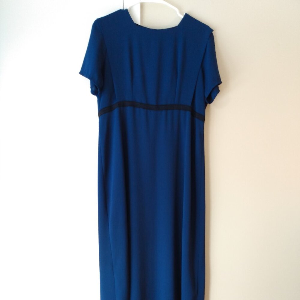 Handmade Blue Dress 40"B 32"W Modest Amish Mennonite Cape Bodice Lagenlook